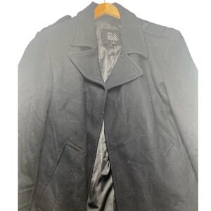 Jos A Bank Mens Black Wool Blend Pea Coat Jacket‎ Size L